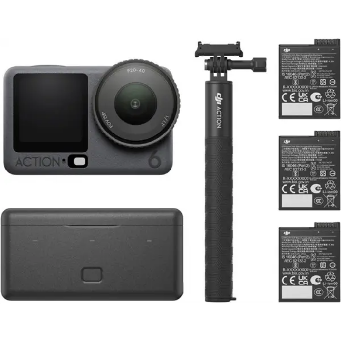 DJI | Action 6 | Adventure Combo | מצלמת אקסטרים