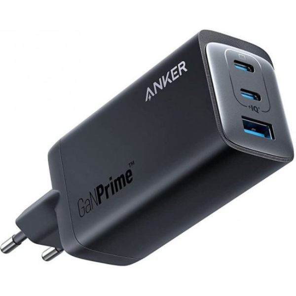 מטען קיר Anker GaN 120W USB-C כפול + USB
