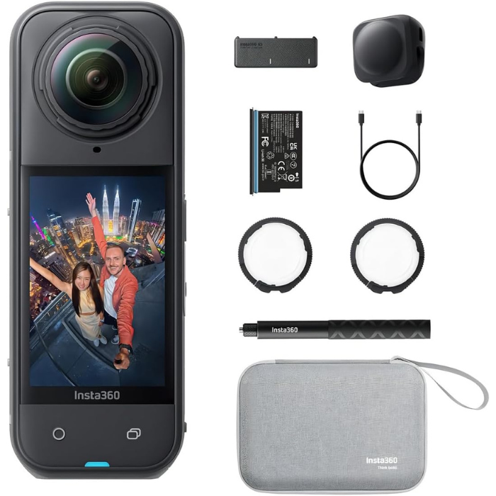 ערכת מצלמה Insta360 X5 Essential Bundle שחור
