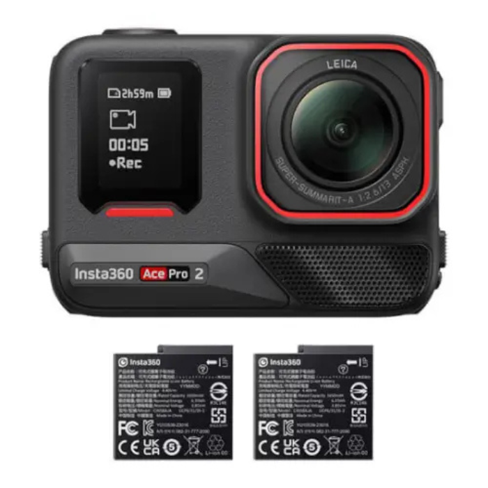 מצלמה Insta360 Ace Pro 2 Dual Battery Bundle שחור