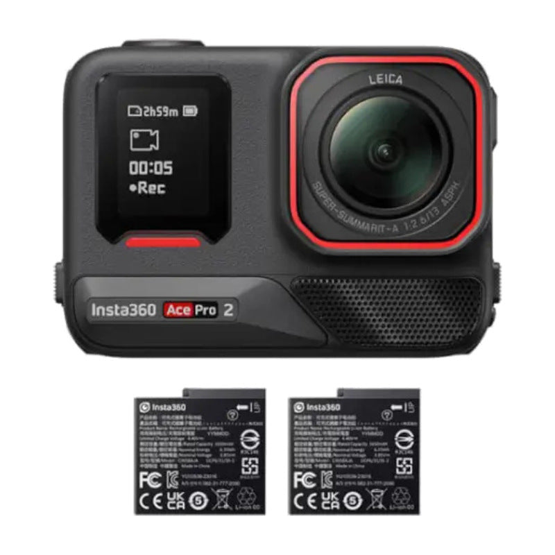 מצלמה Insta360 Ace Pro 2 Dual Battery Bundle שחור